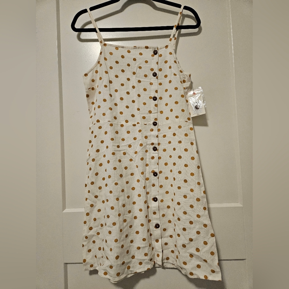 New Billabong Fine Nights Polka Dot Mini Dress